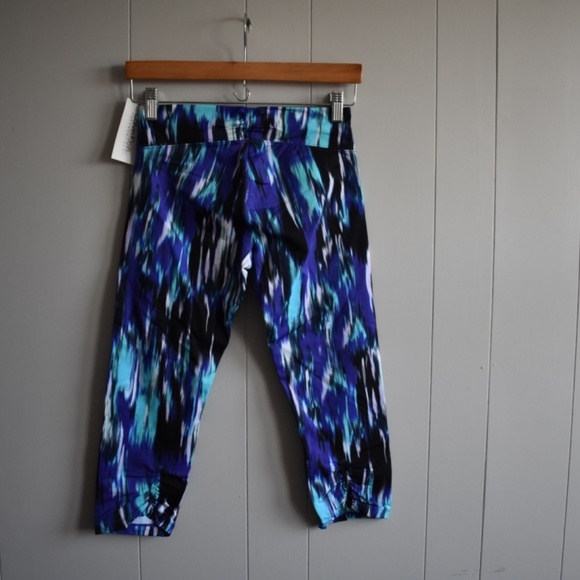 Calvin Klein S NWT Crop Blue Tie Dye Leggings Yoga - Picture 4 of 8